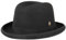 Mayser Homburg Haarfilzhut Zechbauer Homburger Filzhut Musikerhut Damen/Herren - Made in The EU mit Futter, Ripsband Winter Herbst-Winter - 57 cm schwarz