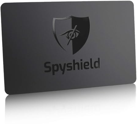 Spyshield RFID Blocker Karte NFC Schutzkarte mit Störsender | Bank-, EC-, Kreditkarte, Reisepass schützen | RFID-Schutz für Cliphalter, Geldbörse (3er Set)