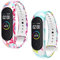 WD&CD Cinturini Compatibile per Mi Band 3/ Mi Band 4, Cinturini in Silicone, Sportivo Colorato Regolabile Bracciali Compatibile per Xiaomi Band 3/4-2 Pezzi (Tipo di Floreale: Verde, Rosa)