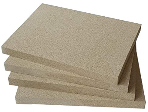 Vermiculite Platten 400x300mm 40mm stark 4 Platten Feuerraum Auskleidung Schamotteersatz Ofen