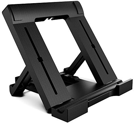 WD&CD Soporte Tablet, Universal Soporte Ajustable Soporte multiángulo portátil, Soporte para 7-10'' de Móvil y Tableta, Negro