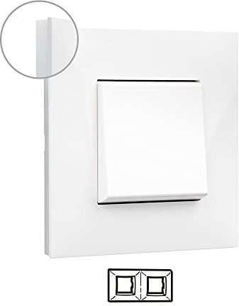 Marco 2 elementos Legrand 741002 serie Valena Next color blanco opal