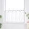 Joyswahl Scheibengardine Voile Ausbrenner Bistrogardinen mit Schlaufen »Angela« Kurzgardine HxB 45x120cm Weiß Wellen 1er Pack
