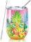 NymphFable 12oz Ananas Edelstahl Thermobecher Kaffeebecher to go Weinglas Mit Deckel Geschenke für Beste Freundin