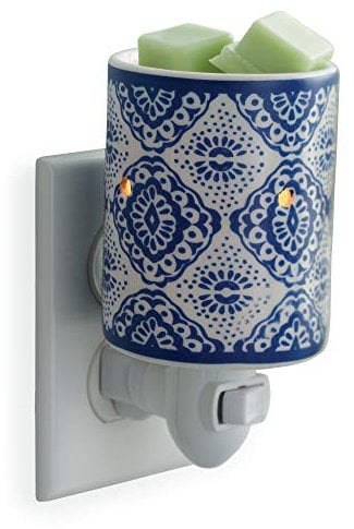 Candle Warmers Etc Plug in Scented Wax or Essential Oil Warmer Indigo Porcelain