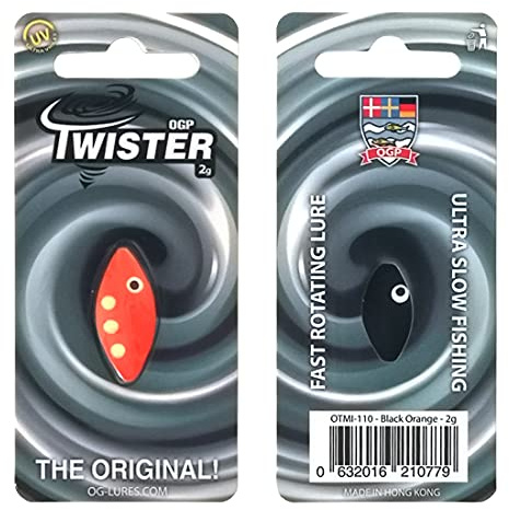 Twister OGP Durchlaufblinker in 2 gr. | Forellenblinker | Farbe: Black Orange