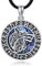 Wolf Necklace 925 Sterling Silver Retro Viking Necklace Wolf Head Amulet Ornaments Vegvisir Pendant Viking Jewellery for Men Women…