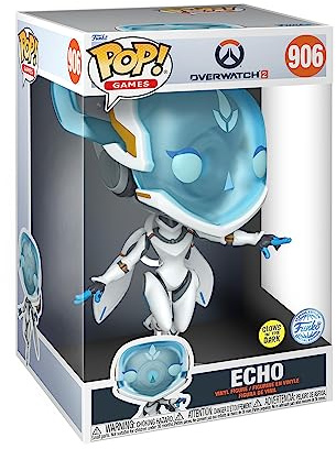 Funko POP! Jumbo: Overwatch 2- Echo - Glow In the Dark - Collectable Vinyl Figure - Gift Idea - Official Merchandise - Toys for Kids & Adults - Video Games Fans - Model Figure for Collectors