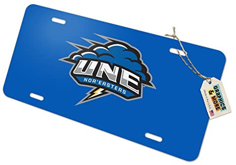University of New England Main Logo Metal License Plate