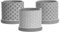 finehomegarden Töpfe Zement Anna grau Gemustert 3er Set Übertopf Ø15 H13cm Topf Innenbereich