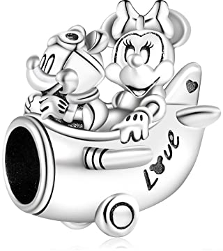 HAEPIAR Liebe Flugzeug S925 Silber Charm für Armband Halskette Sterling Silber Dangles für Frauen