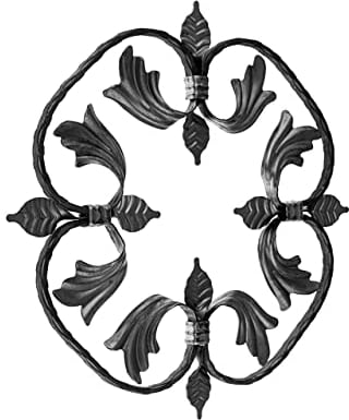 Gal Industrial Schmiedeeisen Ornament 29,5x29,5 cm Gitter für Tore Zäune Fenstergitter Stahl geschmiedet