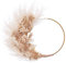 The Baked Studio - Original Dried Flower Pampas Floral Ring For Cake Decorating Weddings Birthdays Crafts And Home (Natural, White & Gold)