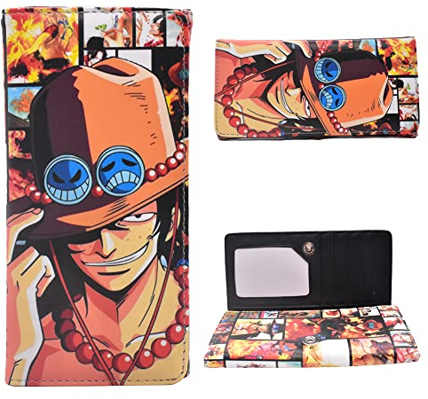 LGQHCE Portemonnaie Onepiece Geldbörse Kinder Jungen Karikatur Brieftasche Flip Lang Portemonnaie Coin Purse Card Brieftasche für Teens Geburtstagsgeschenk Brieftasche