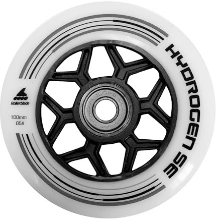 Rollerblade Unisex – Erwachsene 100MM/ILQ9 Wheel/Bearing HYDROGEN SE Rollen, Weiss