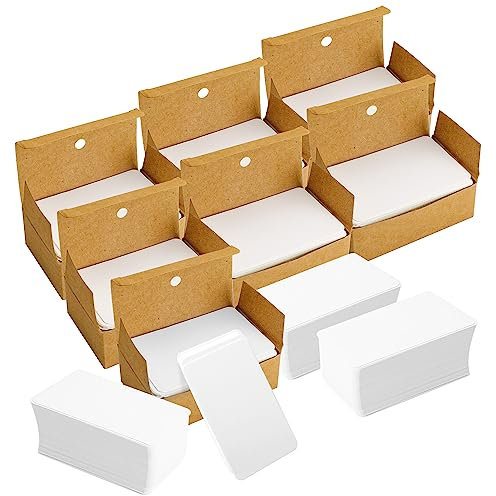 1000PCS White Blank Business Cards, 8.9 x 5.2cm Blank Kraft Paper Cards, DIY Flash Cards for School Home Activity Shorthand Study Memory