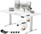 TRIUMPHKEY 140x70 cm Große Schreibtisch Höhenverstellbar mit USB Ladeanschluss, 3 Memory-Steuerung Höhenverstellbarer Schreibtisch mit Anti-Kollisions-System Stehpult Computertisch Gestell Weiß
