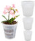 Wensdr Lot de 12 Pots à orchidées Transparents de 11,4 cm, 14 cm et 16 cm pour rempotage en Plastique Respirant pour intérieur et extérieur