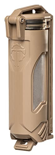 Thyrm CellVault-21 Étui de rangement pour piles rechargeables, étanche, pour batteries 21700 pour lampes de poche tactiques de qualité supérieure, fabriqué aux États-Unis (terre foncée plate)