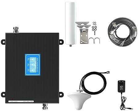 JMT Tri-Band 4G Cellular Signal Booster 2G 3G 4G Repeater 900+1800+2100Mhz GSM/DCS/WCDMA Signalverstärker (Combo A)
