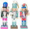 Weihnachten Nussknacker Figur,12cm Weihnachtsdekoration Holz Nussknacker Soldat,3Pcs Nussknacker Figuren Deko,Nussknacker Figur Klein für Weihnachtsdekoration Weihnachtsschmuck Christmas Decorations