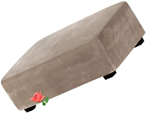 MeRcri Hockerbezug rechteckig Samt Jacquard Husse Überzug Bezug für Ottomane Fußbank Stretch bezug hocker Bezug für Ottomane (Color : #b, Size : 100x70-85cm)