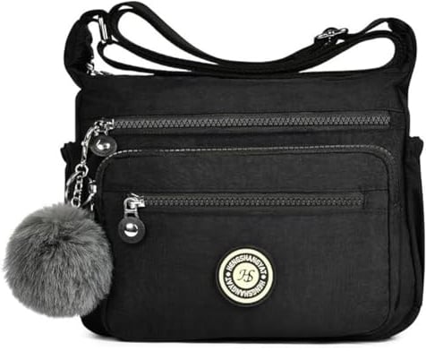 Aucuu Nylon Umhängetasche Damen, Schultertasche Handtaschen Multi Pocket mit Größere Kapazität, Damen Umhängetasche mit Mehreren Taschen, Multifunktionale Crossbody Bag für Arbeit Schule Shopper