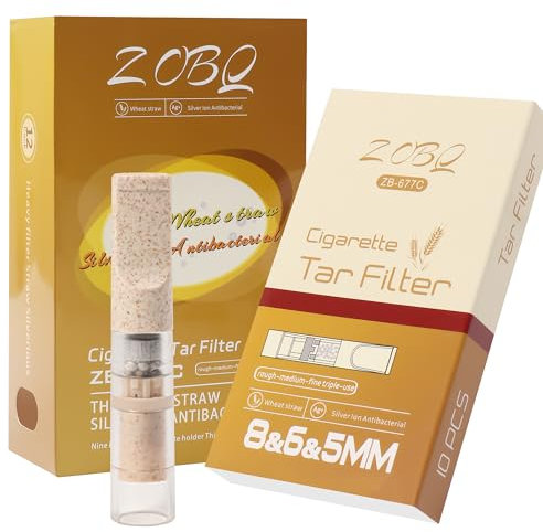 Filtri per sigarette premium in paglia di grano a 12 strati, versatile per fumo grosso, medio, cotone verde a fibra, filtri per catrame di carbonio attivo, un regalo perfetto per il signore