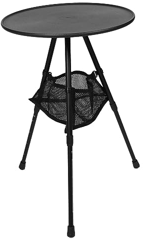 Yardwe Table De Camping Pliante Aluminium Table Ronde Portable pour Pique- Et Activités Extérieures Facile à Transporter Idéale pour Camping Plages