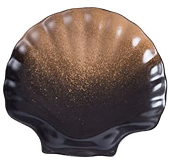 Cabilock 1 Pc assiette créative assiette restaurant plats de service en poterie vaisselle couverts de table plaque en forme de coquillage assiette en céramique forme de coquille