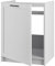 Spülenschrank für die Küche unter der Spüle mit Arbeitsplatte - 60 cm Breite - einfach zu montieren - mit Platz für Griffe - hohe Qualität -ideal für kleine Küchen (Rahmen Weiß Matt)