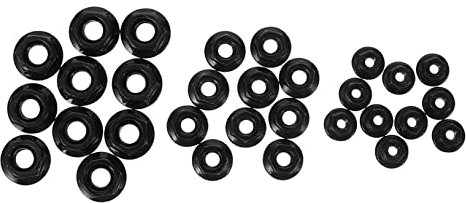 GLEAVI 30pcs Locking Nut Hexagonal Thick Nuts Flange Carbon Steel for Secure Fastening