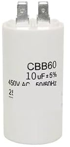 1PCS CBB60 Starting Capacitor 450VAC 4UF-100UF electronic starter Washing Machine Water Pump Capacitor Insert M8 Screw 4Pin 450V CZAOINCU(8UF 74X38MM)