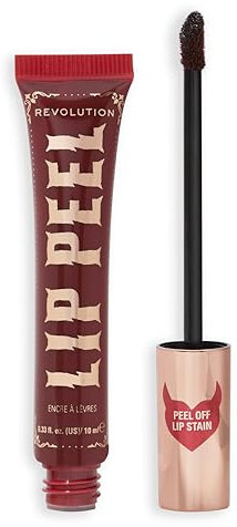 Revolution Beauty Truly Sinful Peel Off Tinte labial rojo, Larga duración, Maquillaje para disfraces de Halloween