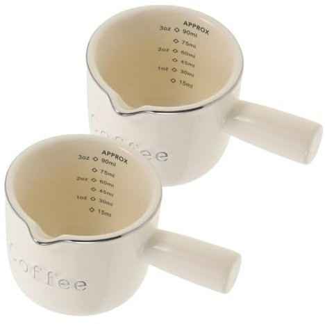 IMIKEYA Keramik Sahnekännchen Mit Griff Für Milch Servieren Kaffee Zubehör Mehrzweck Mit Skala Für Soßen Gewürze Auf Partys