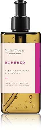 Miller Harris Scherzo Hand and Body Wash 300ml – Coconut Extract & Vitamin E | Bold & Vibrant Scent for Nourishing Skin