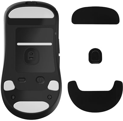 kwmobile Mouse Feet Replacement Compatible with ENDGAME GEAR OP1we Computer Mouse Skates Sticker - Black