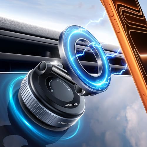 MRGLAS 2026 Upgraded for MagSafe Vacuum Car Phone Mount, 360° Adjustable