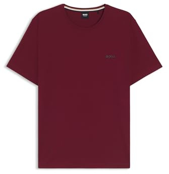 BOSS Mens Regular Fit Mix and Match T-Shirt Short Sleeve Dark Red 6002 L