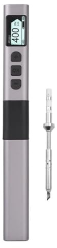 Rfeeuubft PTS201 Soldador Eléctrico Inteligente de 100 W, Miniestación de Soldadura Portátil de Calentamiento Rápido, Punta de Soldador Universal BC2