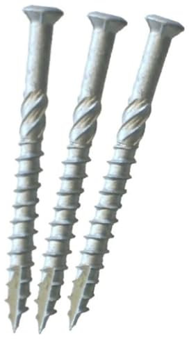 HORI Terrassenschrauben | Schrauben | Edelstahl gehärtet | inkl. Bit | für Aluminium Unterkonstruktion | Edelstahlschrauben | Holzschrauben | Terrasse | Garten I 100 Stück I Größe 45 x 5 mm