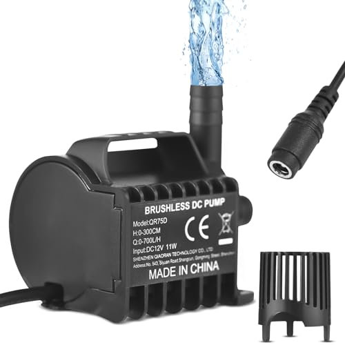 Brunnenpumpe Mini Submerible Pumpe DC12V 11W 6.5ft DC Buchse für Fisch Tank Teich Tabletop Brunnen