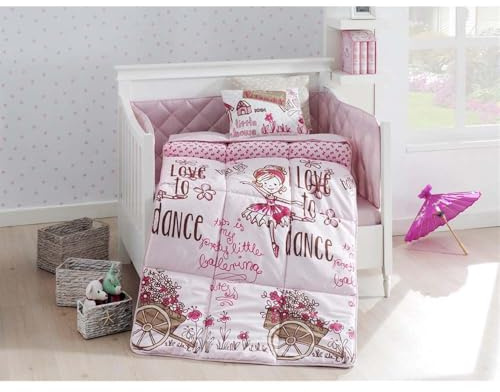 iftaga Kinderbettwäsche Set 100x135 cm aus 100% Baumwolle – Bettbezug 100x135 cm & Kissenbezug 40x60 cm – Atmungsaktiv, Hautfreundlich, Öko-Tex Standard Zertifiziert (BallerinaZauber)