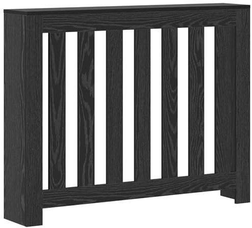 vidaXL Cache-radiateur Chêne Noir 104x20x82 cm Bois d'ingénierie