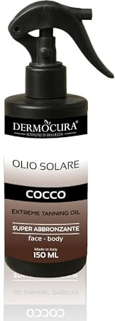 Dermocura Olio Super Abbronzante Corpo Estremo al Cocco, Spray Idratante per Abbronzatura Intensa e Duratura - 150 ml