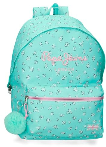 Pepe Jeans Nora Mochila, Azul, 31x44x17,5 cms | para portátil 13,3