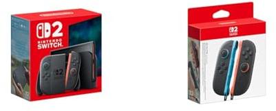 Nintendo Switch 2 + Paire de manettes Joy-Con 2 gauche bleu clair & droite rouge clair