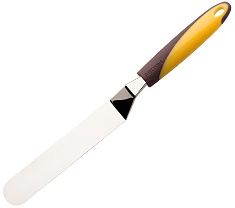 Pedrini Linea Dolci Spatola Spalmatrice Piegata, Plastica, Giallo, 37x6.5x4.5 cm