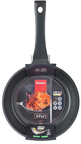 Metaltex XPERT - Sartén Aluminio Fundido, 24 cm, antiadherente 3 capas ILAG, Full Induction válido para todo tipo de cocinas
