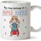 MUGFFINS Sister Mug/Cup - Super Sister - Coffee Mug for Breakfast/Birthday Presents for Siblings/Ceramic 11 oz